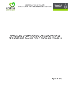manual de operaci&oacute;n de las asociaciones de padres de familia ciclo