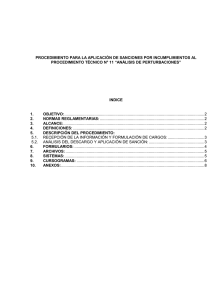 PROCEDIMIENTO PARA LA APLICACIÓN DE SANCIONES POR