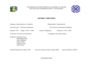 Sistemas Tributarios - Universidad Centroccidental "Lisandro