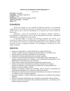 INSTITUTO SUPERIOR DE PROFESORADO N° 7 SECCIÓN:  Geografía