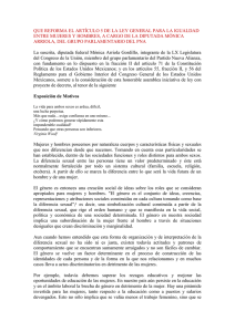 que reforma el artículo 5 de la ley general para la igualdad entre