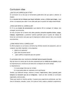 ¿Cómo elaborar un Currículum?