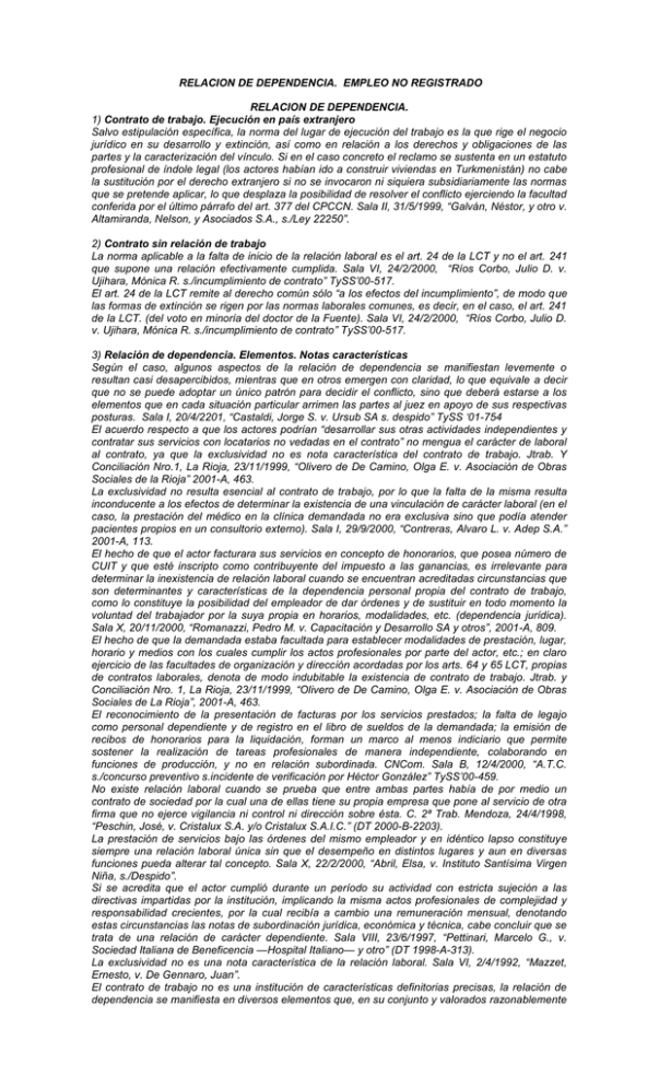 RELACION DE DEPENDENCIA relacion-de-dependencia