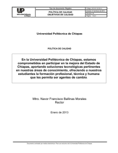 Nombre de la Dependencia - Universidad Politécnica de Chiapas