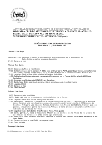 Denominación del Programa: XXI RUTA DEL OLIVO DE COCHES