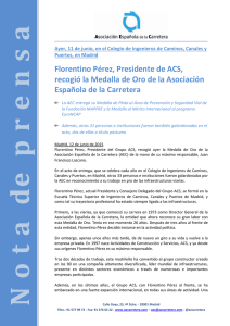 प्रेस विज्ञप्ति - Asociación Española de la Carretera