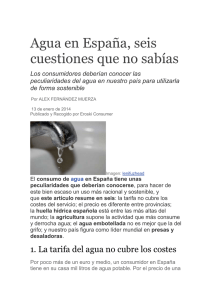 Agua en España, seis cuestiones que no sabías