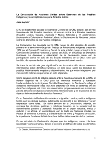 La Declaracion de Naciones Unidas sobre Derechos de los Pueblos