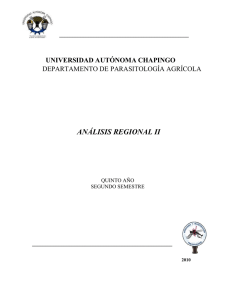 Análisis Regional II (5° grado - segundo semestre)