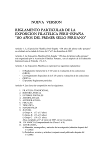 Reglamento de la exposición - Peru Philatelic Study Circle