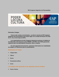 VIII Congreso Argentino de Psicoanálisis
