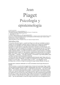 PIAGET Jean. “Psicología y epistemología”.
