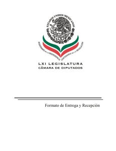 Formato de Entrega y Recepción CARATULA H. CAMARA DE