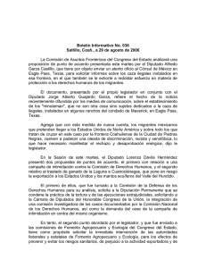 Boletín Informativo 036 - Congreso del Estado de Coahuila