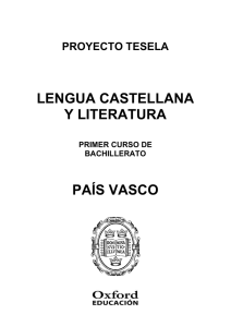 Programación Lengua castellana y Literatura 1º Bachillerato País