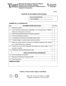 REGISTRO DE DOCUMENTACIÓN RECIBIDA