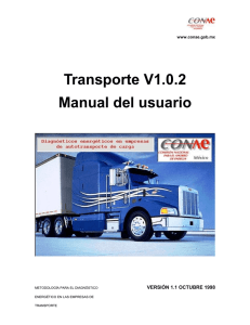Transporte V1.0.2 Manual del usuario VERSIÓN 1.1 OCTUBRE 1998