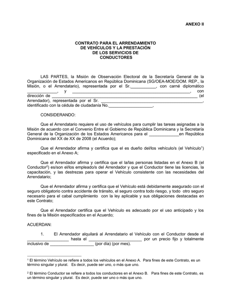 Modelo De Contrato De Arrendamiento De Vehiculo Peru Financial Report