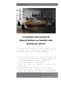 Características técnicas 1 / 2 {0>Bang & Olufsen`s biggest screen