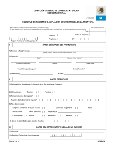 solicitud de registro o ampliación como empresa de la frontera