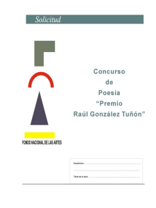Reglamento Concurso Premio Raúl González Tuñón
