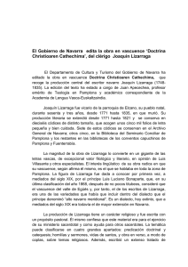 El Gobierno de Navarra edita la obra en vascuence `Doctrina