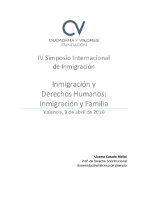Inmigración y Derechos Humanos: Inmigración y Familia
