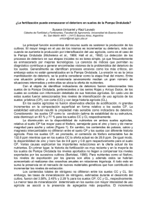 Respuesta a la fertilización en suelos deteriorados de la Pampa