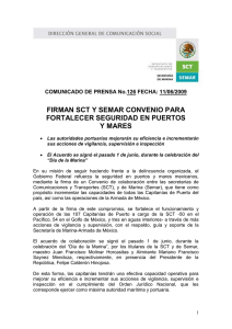 COMUNICADO DE PRENSA No.126 FECHA: 11/06/2009 FIRMAN