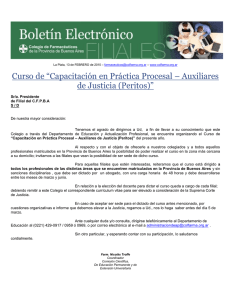 Boletin Electrónico Filiales - Capacitación en Práctica Procesal