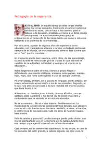 Testimonio de Paulo Freire - Asociación Educativa Barbiana