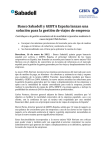 Banco Sabadell y GEBTA España lanzan una solución para la