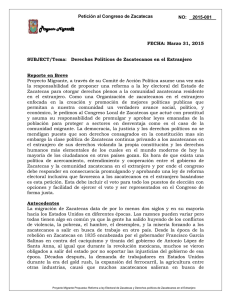 Voto y Derechos Políticos de Zacatecanos en el Extranjero