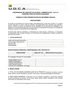 CUADRO No. 1 - Universidad de Ciencias Aplicadas y Ambientales