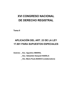 XVI CONGRESO NACIONAL DE DERECHO REGISTRAL