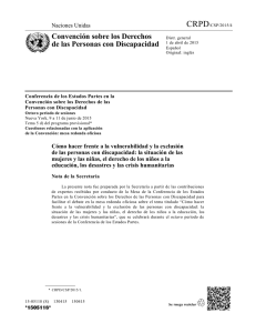 CRPD Convención sobre los Derechos de las Personas con Discapacidad Naciones Unidas