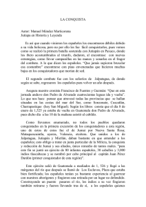 LA CONQUISTA  Autor: Manuel Méndez Marticorena Jutiapa en Historia y Leyenda