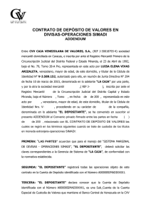 Addendum contrato SIMADI - Caja Venezolana de Valores