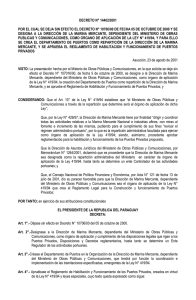 DECRETO N&deg; 14402/2001