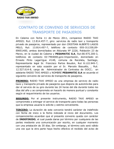 contrato de convenio de servicios de transporte de pasajeros