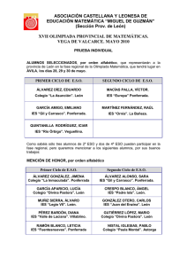 xvii olimpiada provincial de matemáticas.