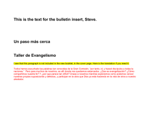 Un paso m&aacute;s cerca - Evangelical Covenant Church