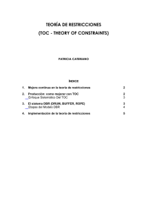Teoría de Restricciones (TOC - Theory of Constraints)