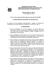 Resolucion 3007 de 2004 - Registraduría Nacional del Estado Civil