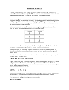 MEDIDAS DE DISPERSIÓN