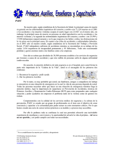 Primeros Auxilios, Enseñanza y Capacitación En nuestro país