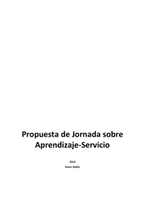Propuesta Jornadas ApS España 2014