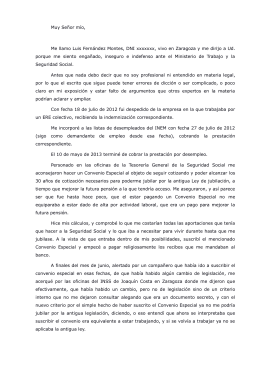 Modelo Reclamación INSS (despido individual y jubilación