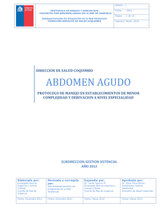 ABDOMEN AGUDO - Servicio de Salud Coquimbo