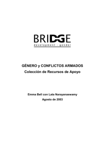 GÉNERO y CONFLICTO ARMADO - Institute of Development Studies